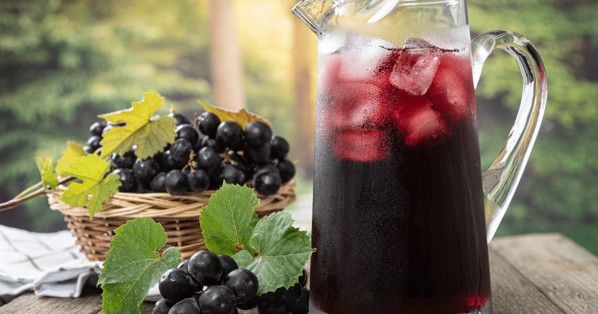 como fazer suco de uva da fruta